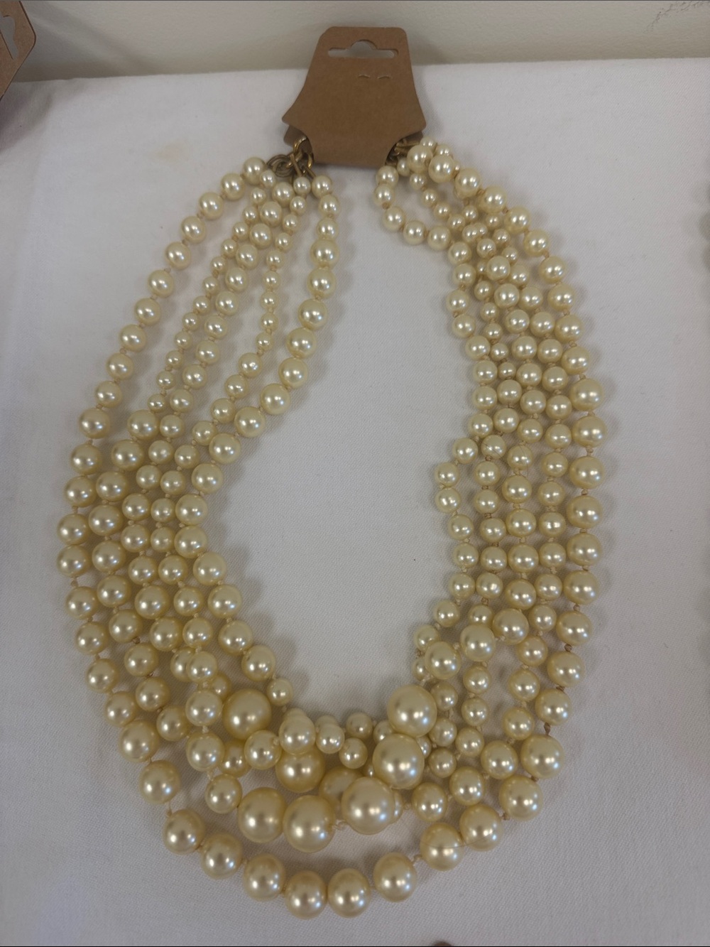 J. Crew Multi-Strand Pearl Necklace in Ivory